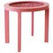 Tavolino da tè rosa in ceramica e acero di Ilaria Innocenti, Immagine 1
