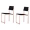 Chaises Trampolín Noires et Cuivre par Pepe Albargues, Set de 2 1