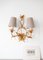 Wall Lights in Golden Metal with Crystals, 1960s, Image 3