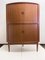 Danish Teak Corner Cabinet with Rolling Doors, 1960s 8