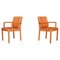 Set of Armchairs in Bentwood and Cognac Leather attributed to Walter Knoll for Walter Knoll / Wilhelm Knoll, Germany, 1970a 1