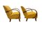 H-237 Lounge Chairs in Yellow by J. Halabala, Set of 2 2