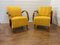 H-237 Lounge Chairs in Yellow by J. Halabala, Set of 2 3