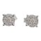 Boucles d'Oreilles en Or Blanc 18k, Diamants, Set de 2 1