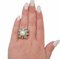 Emeralds, Diamonds, Pearl, Rose Gold and Silver Retrò Ring, Image 4