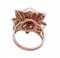 Emeralds, Diamonds, Pearl, Rose Gold and Silver Retrò Ring, Image 3