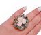 Coral, Emeralds, Sapphires, Diamonds, Rose Gold and Silver Retrò Ring., Image 6