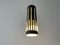 Modern Cylinder Pendant Lamp in Glass and Black Metal, 1960s 10