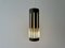 Lámpara colgante cilíndrica moderna de vidrio y metal negro, años 60, Imagen 5