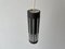Lámpara colgante cilíndrica moderna de vidrio y metal negro, años 60, Imagen 8