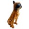 Escultura de perro italiana de cerámica esmaltada pintada a mano, años 50, Imagen 1