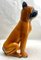 Italienische glasierte handbemalte Hundeskulptur aus Keramik, 1950er 8