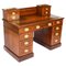19th Century Victorian Inlaid Mahogany Pedestal Desk, Image 1