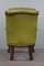 Chesterfield Green Button Seat Armchair in Cattle Leather 9