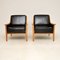 Swedish Leather Armchairs, 1960s, Set of 2 3