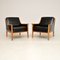 Swedish Leather Armchairs, 1960s, Set of 2 1