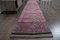 Vintage Turkish Pink Beige Runner Rug, 1960s 1