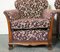 Victorian Fabric Bergere Suite Sofa and Armchairs Upholstery Project J1, Set of 3 15
