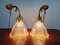 Wall Lights in Gilded Bronze and Grooved Glass from Holophane, 1920s, Set of 2 2