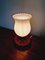 Scandinavian Tripod Table Lamp in White Opaline and Teak, 1960s 10