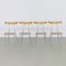Dining Chairs in Metal & Wood with Rattan Seats, 1990s, Set of 4 1
