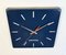 Horloge Murale Publicitaire Grundig Bleue Vintage, 1970s 4