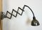 Industrial Dark Green Scissor Wall Lamp from Elektroinstala, 1960s, Image 11