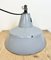 Industrial Grey Enamel Factory Pendant Lamp, 1960s 13