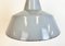 Industrial Grey Enamel Factory Pendant Lamp, 1960s 9