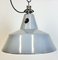 Industrial Grey Enamel Factory Pendant Lamp, 1960s 6