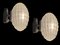 Geometrical Sandblasted Glass Bronze Sconces, 1950s, Set of 2, Image 7