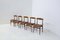 Italian Wood and Velvet Chairs, 1950s, Set of 5 9