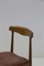 Italian Wood and Velvet Chairs, 1950s, Set of 5, Image 8