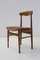 Italian Wood and Velvet Chairs, 1950s, Set of 5 2