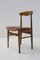 Italian Wood and Velvet Chairs, 1950s, Set of 5, Image 2