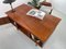 Vintage Danish Freestanding Teak Desk with Floating Top, 1950s 19