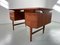 Vintage Danish Freestanding Teak Desk with Floating Top, 1960s 8