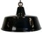 Lámpara colgante industrial esmaltada en negro, años 50, Imagen 1
