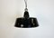 Industrial Black Enamel Pendant Lamp, 1950s 2