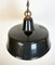 Lámpara colgante industrial esmaltada en negro, años 50, Imagen 7