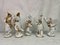 Vintage Military Orchestra Figures in Fine Porcelain by López Moreno, Set of 5 1