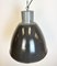 Large Industrial Dark Grey Enamel Factory Lamp from Elektrosvit, 1960s, Image 7