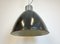Large Industrial Dark Grey Enamel Factory Lamp from Elektrosvit, 1960s 9