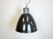 Large Industrial Dark Grey Enamel Factory Lamp from Elektrosvit, 1960s 2