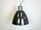 Large Industrial Dark Grey Enamel Factory Lamp from Elektrosvit, 1960s, Image 2