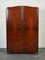 Vintage Art Deco Mahogany Wardrobe J1 1