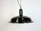 Industrial Black Enamel Factory Pendant Lamp from Elektrosvit, 1950s, Image 2