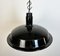 Industrial Black Enamel Factory Pendant Lamp from Elektrosvit, 1950s, Image 6