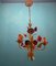 Lampadario vintage Tole Flower, anni '50, Immagine 4