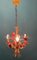 Lampadario vintage Tole Flower, anni '50, Immagine 3